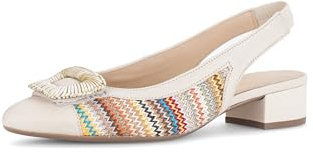 Gabor Damen Slingpumps, Frauen Pumps,Easy-Walking,einlege-Sohle,geschlossen,Holly-Jolly,Navy,Nappa-Leder,Oliv,Multicolour/Panna,39 EU / 6 UK