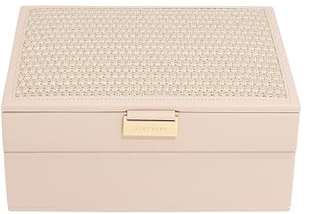 Stackers Blush Raffia Classic Jewellery Box Set of 2