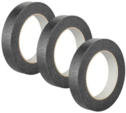 Alrens Malerkrepp 3er Set Stark Haftendes Kreppband Für Malerarbeiten Abklebeband Schwarz 15mm x 50m Ideal Für Renovierung Und Spritzlackierung