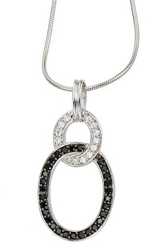 Celesta Silber Damen Halskette 925/- Sterling Silber 42 + 5 cm Glänzend Zirkonia weiß 500244128L
