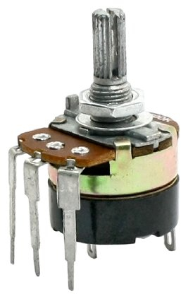 sourcing map Typ B 500K Ohm 3Pin Single Turn Schalter Karbon Widerstand Potentiometer DE de