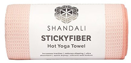 Shandali Stickyfiber Yoga-Handtuch – Mattengröße, Mikrofaser, Super Saugfähig, Rutschsicher, Verletzungsfrei, 61 x 182,9 cm – Bestes Bikram Yoga-Handtuch – Bewegung, Fitness und Pilates
