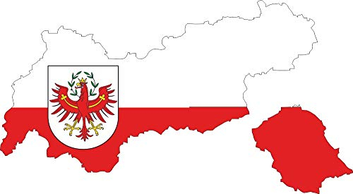 Werbetechnik Sotirios Papoutsis Auto Aufkleber Tirol Österreich Bundesland Sticker Konturgeschnitten (ca 11 cm)