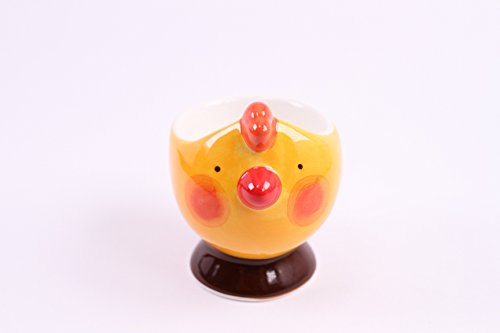 redchocol8® Ceramic Yellow Chicken Egg Cup Hand Painted Breakfast Dining Easter Gift Cute