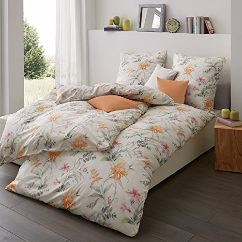 ESTELLA Mako-Interlock-Jersey Bettwäsche 6155-360 orange 1 Bettbezug 155 x 220 cm + 1 Kissenbezug 80 x 80 cm
