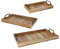 Tablett Dekotablett Holz Mango braun Holztablett Deko Kerzentablett Dekoration (38 x 25,5 cm)