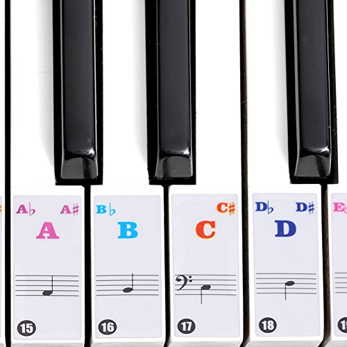 Klavier Aufkleber, Piano Noten Lernen Sticker für 61/88 Tasten Keyboard