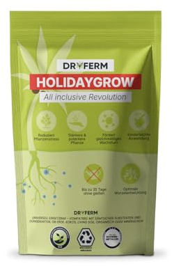 HolidayGrow Wasserspeicher Granulat 175g - Biologisches Hydrogel für Erde & Kokos, Langzeit-Bewässerung, pH-Neutral & Living Soil