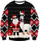Goodstoworld Xmas Pulli Damen Herren Rot Weihnachtsman Ugly Weihnachtspullover Unisex Adults Strick Pullover Neuheit Strickmuster Pullover Outfit Jumper XXL