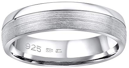 SILVEGO Damen und Herren Ehering aus 925 Sterling Silber PARADISE