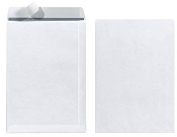 Herlitz Versandtasche C5 90 g Haftklebend, eingeschweißt, weiß (50 Stück ohne Fenster)