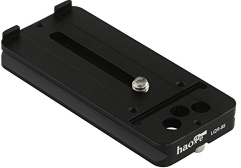 Haoge LQR-85 - Piedino universale per obiettivo a sgancio rapido, 84 mm, per Canon, Nikon, Olympus, Fujifilm, Sony, compatibile con treppiede Arca Swiss testa a sfera