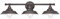 Westinghouse Lighting 63434 Dreiflammige Wandleuchte Iron Hill von Westinghouse Lighting für Innenbereiche, Ausführung in geölter Bronze mit Akzenten, Geölte Bronze