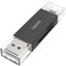 Hama USB 3.2 Kartenlesegerät für SD/microSD (USB-A und USB-C Anschluss, Highspeed Kartenleser, OTG, Cardreader für PC/Laptop/Tablet/Smartphone, bis 5 Gbit/s) schwarz