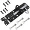 Brenton Bolt Sliding Door Lock for Bedroom Patio Door Security - 8”(202mm) Zinc Plate Galvanised Gate Latch Garden Shed Gate Bolts for Wooden Gates (Black)