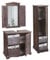 Mendler Badezimmerset HWC-H20AM, Badmöbel-Set Hochschrank Waschbeckenunterschrank Wandspiegel - Shabby braun