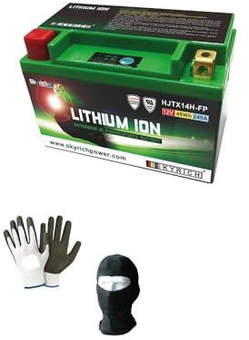 Compatible avec Honda XRV Africa Twin (RD04/RD07) 750 1993-2003 Batterie Lithium Batteries SKYRICH pour Moto Scooter 150X87X93-POS.SX Lithium ION 12V 48WH 240A SPÉCIFIQUE