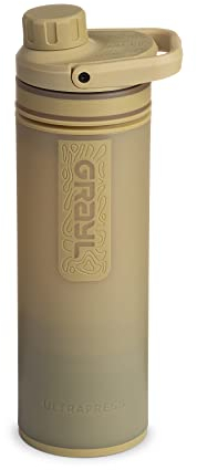 GRAYL UltraPress 16,9 oz Wasserreiniger & Filterflasche für Wandern, Rucksackreisen, Survival, Reisen (Desert Tan)
