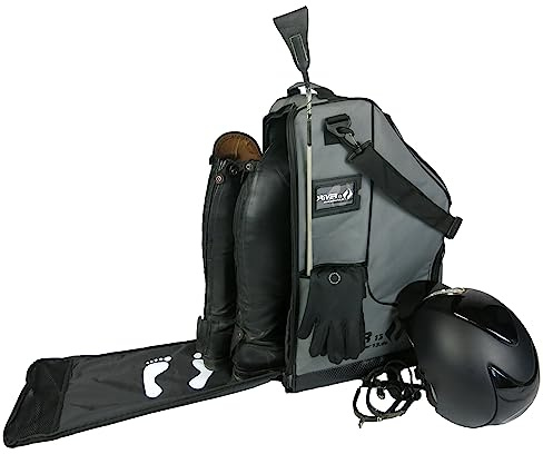 Driver13 Mochila Deluxe para botas de equitación con compartimento para casco, bolsillo para botas de equitación y botines, para botas de equitación y accesorios