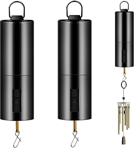 2 Stück hängende schwarze rotierende Motor Windspiel Mobile batteriebetriebene Motor Mehrzweck drehbarer Haken für Gartendekoration Zubehör Supplies