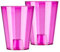 Tymar Orchideentopf Übertopf, 2er-Pack, transparent, Blumentopf, Blumenkübel für Orchidee, Pflanzentopf aus Kunststoff, Moderne, schlanke, Runde Form, STOOKPS001 (Rosa Transpartent, ø 12 cm)