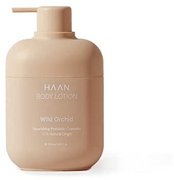 HAAN - Feuchtigkeitsspendende und pflegende Körperlotion mit 97% natürlichen und präbiotischen Inhaltsstoffen. Nachfüllbar mit Fraganza Wild Orchid