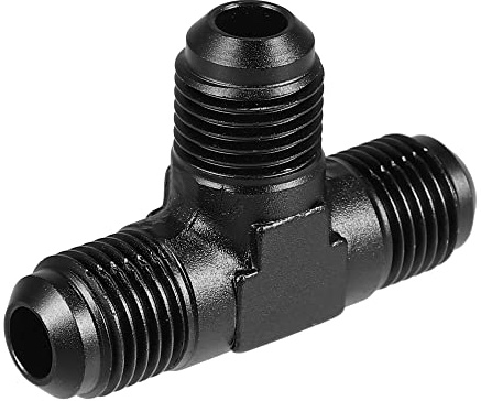 X AUTOHAUX AN6 T-Stück Kraftstoffschlauch Anschlussadapter 1 Stück | Farbe Schwarz, Material Aluminiumlegierung, Größe 5,1x3,4x1,5 cm, Innendurchmesser 6mm, Universell Einsetzbar