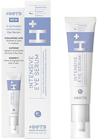 #OOTD Intensive Eye Serum A.M mit Hyaluronsäure, Koffein und Vitamin C, Augenkonturen-Serum, feuchtigkeitsspendend und leuchtend, 30 g