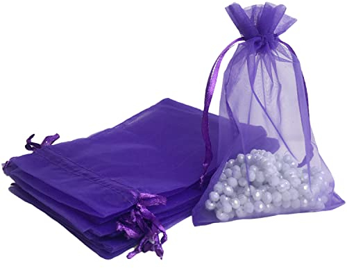 Selfmade Jewelry 10er Pack Schmuckbeutel, Organza Geschenkbeutel Set, Kleine 10x15cm Tütchen, Duftsäckchen Leer, Perfekt als Gastgeschenk Hochzeit