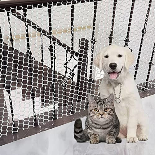 Ccsh Zaun Weißer Kunststoff-Hühnerdrahtzaun, Rolle, Befristete Stabile Balkontreppe mit Fallschutz für Katze Hund Kaninchen, Wächter-Warnschranke (Size : 1.5X30m/5X98.5ft)