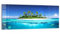 DEQORI Glasbild Echtglas | Motiv Insel im tropischen Meer | horizontal einteilig 150x60 cm | schöne Dekoration | Wandbild für Wohnzimmer, Schlafzimmer, Flur & Küche | moderne Wanddeko