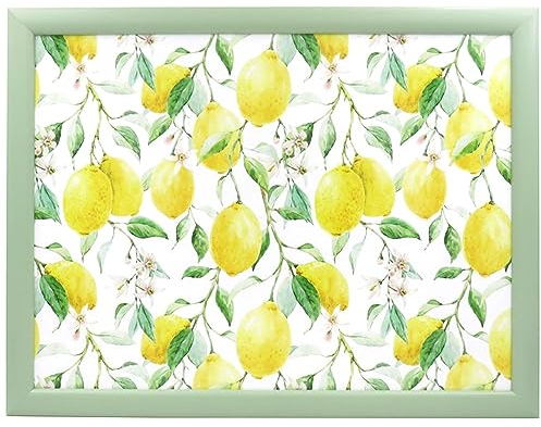 Lesser & Pavey Cushioned Lap Tray | Lovely Lap Trays With Padded Cushion, Perfect For Eating On The Sofa | Lap Trays For Eating Homes - Lemon Grove
