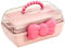 MagiDeal Girl Hair Accessories Storage Box Jewelry Organiser Box Multipurpose Storage Case Girls Hair Accessory Organizer for Hair Clips Scrunchies, Pink