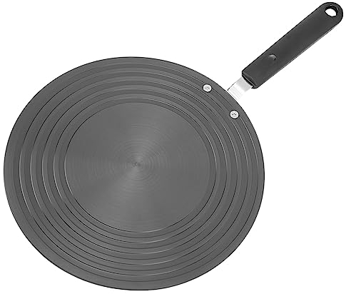 TOPINCN Difusor de Calor Placa de Difusor de Inducción de Acero Inoxidable con Mango de PP Plegable Adaptador de Inducción Difusor Convertidor Placa de Anillo de Cocción a Fuego Lento (28cm)