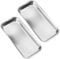 Plateau INOX Plateau à Instruments en 2 pièces, Plateaux Rectangulaires, Plateaux en Acier Inoxydable, Plateau de Laboratoire pour Assiettes de Service de Laboratoire - 22,5 x 11,5 x 1,7 cm