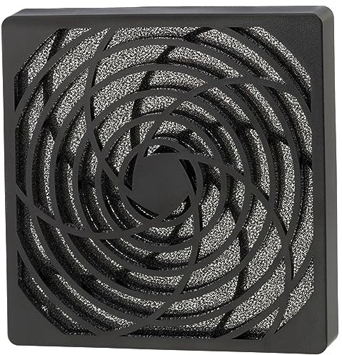 AERZETIX – C15121 - Grille de Protection pour Ventilateur 120 x 120 mm avec Filtre à poussière pour boîtier d'ordinateur PC - densité de Filtre 45 ppi - en Plastique - Couleur Noir