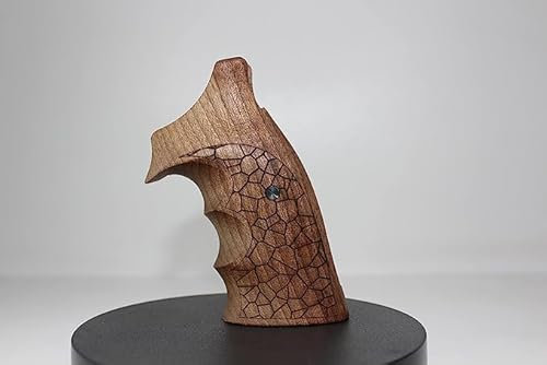 deep grips S&w K/L Rahmen offener Rücken quadratischer Butt Walnuss Holzgriffe - Neu, Kompatibel mit 586/617/648/681/686, Braun