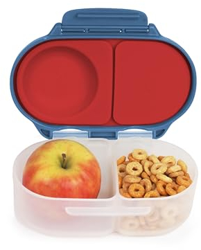 b.box Mini Brotdose für Kinder mit Fächern | Bento Box, 2 Auslaufsichere Fächer | Lunchbox für Gerichte & Snacks | Platz für Ganzes Obst | BPA-frei