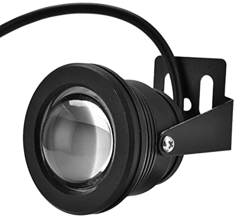 Aquarium-Spot-Licht, 12 V, 10 W, Wasserdicht, RGB-LED-Strahler, für Aquarium, Pool, Garten (Schwarze Schale)