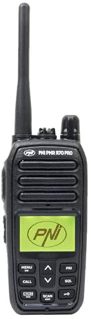 Emisora de Radio portátil PNI PMR R70 Pro 446MHz, 16CH 0.5W, 99 Canales programables PC, 50 Tonos CTCSS y 166 DCS, IP67, no Requiere Licencia