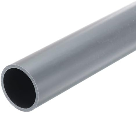 QUARKZMAN Tube Rigide en PVC Tube Rond 27,2mm ID 32mm OD 20cm Longueur Gris Clair pour Conduite d'Eau, Artisanat, Manchon de Câble