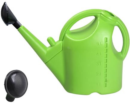 FGUUTYM Arrosoir léger avec poignées et tête d'arrosage pour l'intérieur et l'extérieur, pour arroser les pots de plantes, les pots et les paniers suspendus en plein air (5 litres avec (vert, taille