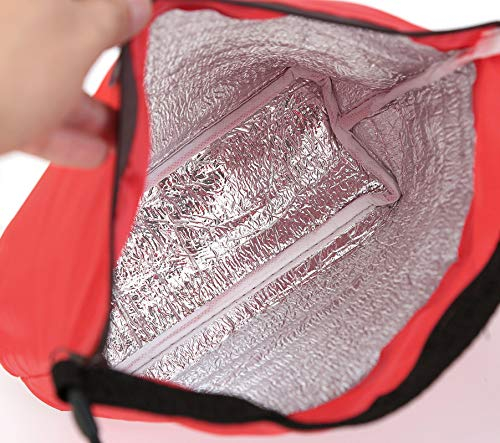 Lonnalee Sac Isotherme Repas Sac Isotherme Repas Enfant Hommes Femme Travail DéJeuner Panier Sac à Lunch Isolé Box Bag Bureau Sac ÉTanchelunch ImperméAble Garcon Fille (Rouge)