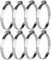 8 Pcs Collier de Serrage Tuyau Réglable 100-120 mm, Collier de Serrage en Acier Inoxydable, Colliers de Serrage à Vis Metallique, Boulons Collier Durite pour Tuyaux de Essence Diesel Piscine