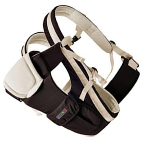 QUMIIRITY Babytrage Khaki Verstellbar Aus Baumwolle Mit Netzgewebe Bis Atmungsaktiv Ergonomisch Mit Doppel-sicherheitsverschluss Und Belüftung Flexibel Für Neugeborene Ab Monaten Geeignet