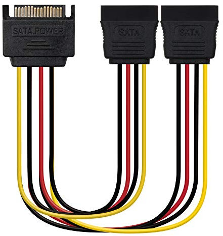 Blendend Cavo di alimentazione SATA M a 2xSATA H, 30 cm - Collega dischi rigidi e SSD all'alimentatore.
