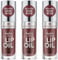 essence hydra kiss LIP OIL, Lipgloss, Nr. 08, Rot, feuchtigkeitsspendend, pflegend, mit Ölen, glänzend, vegan, ohne Parabene, ohne Mikroplastikpartikel, Nanopartikel frei, 3er Pack (3x4ml)