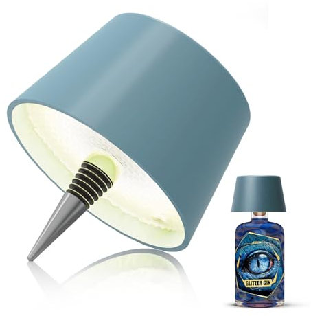 MU LIN lampada bottiglia ricaricabile,lampada da tavolo senza fili,Controllo Touch da 3 Modalita Temperatura di Colore, Dimmerabile, per Soggiorno, Ristorante