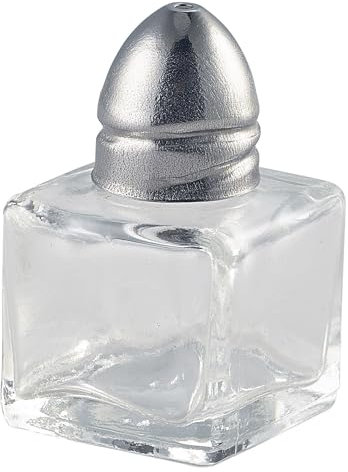Salero individual de cristal de 30 x 30 x 50 mm