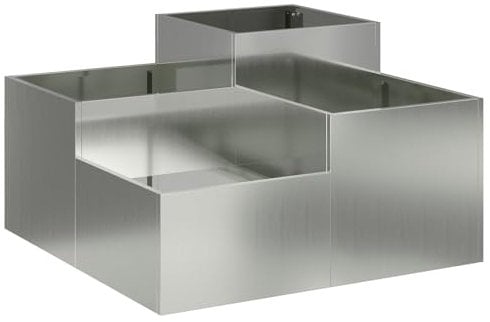 vidaXL Fioriera da Giardino 80x80x48 cm Acciaio Galvanizzato